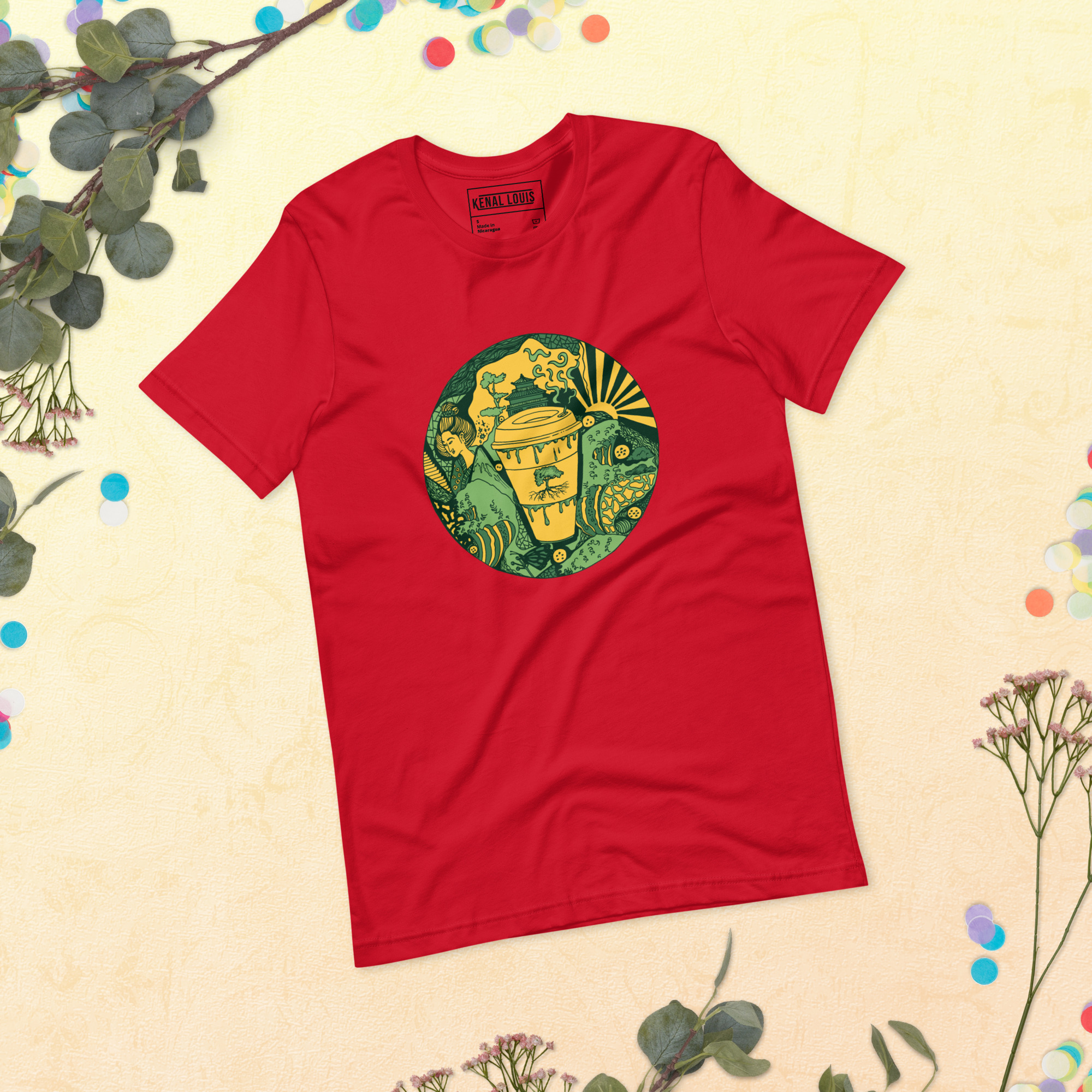 Forrest Green Coffee in Japan - Coffee T-shirt - Image 4