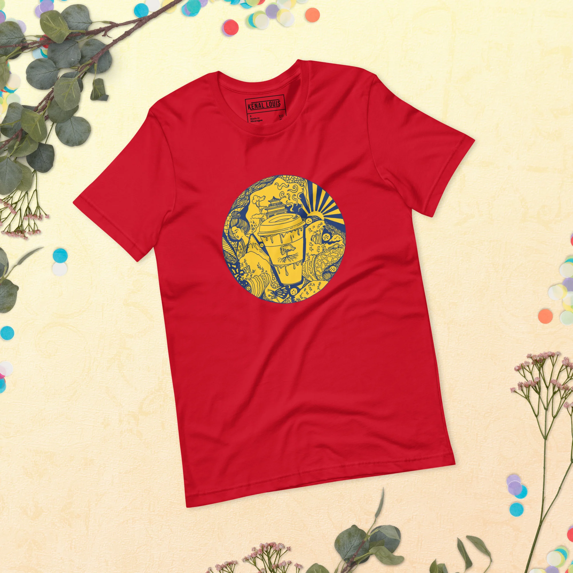 Navy Yellow Coffee in Japan - Coffee T-shirt - Image 4