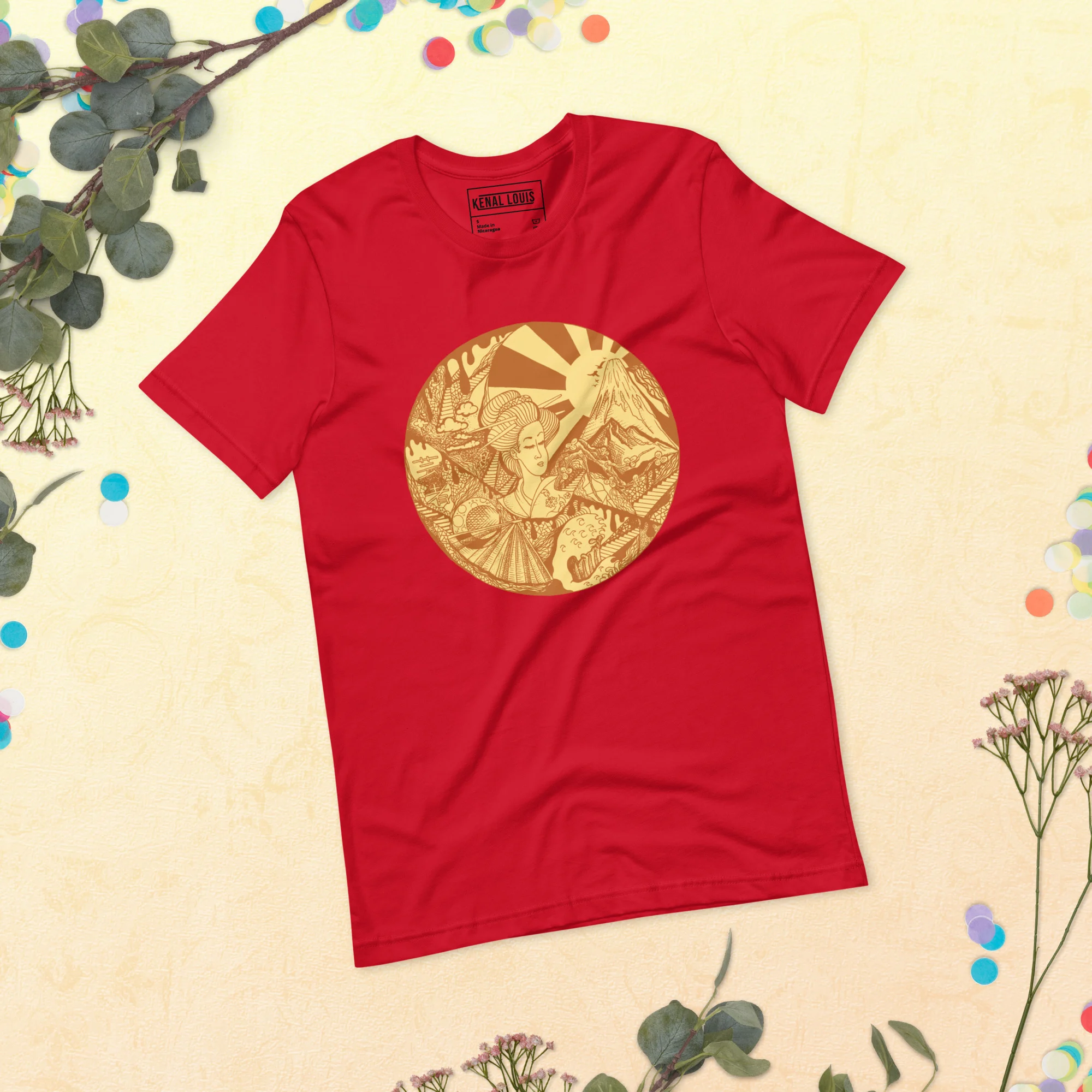 Terracotta Dreaming of Japan - Japanese Circle T-shirt - Image 4