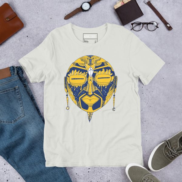 Navy Yellow African Mask No. 2 - African T-shirt