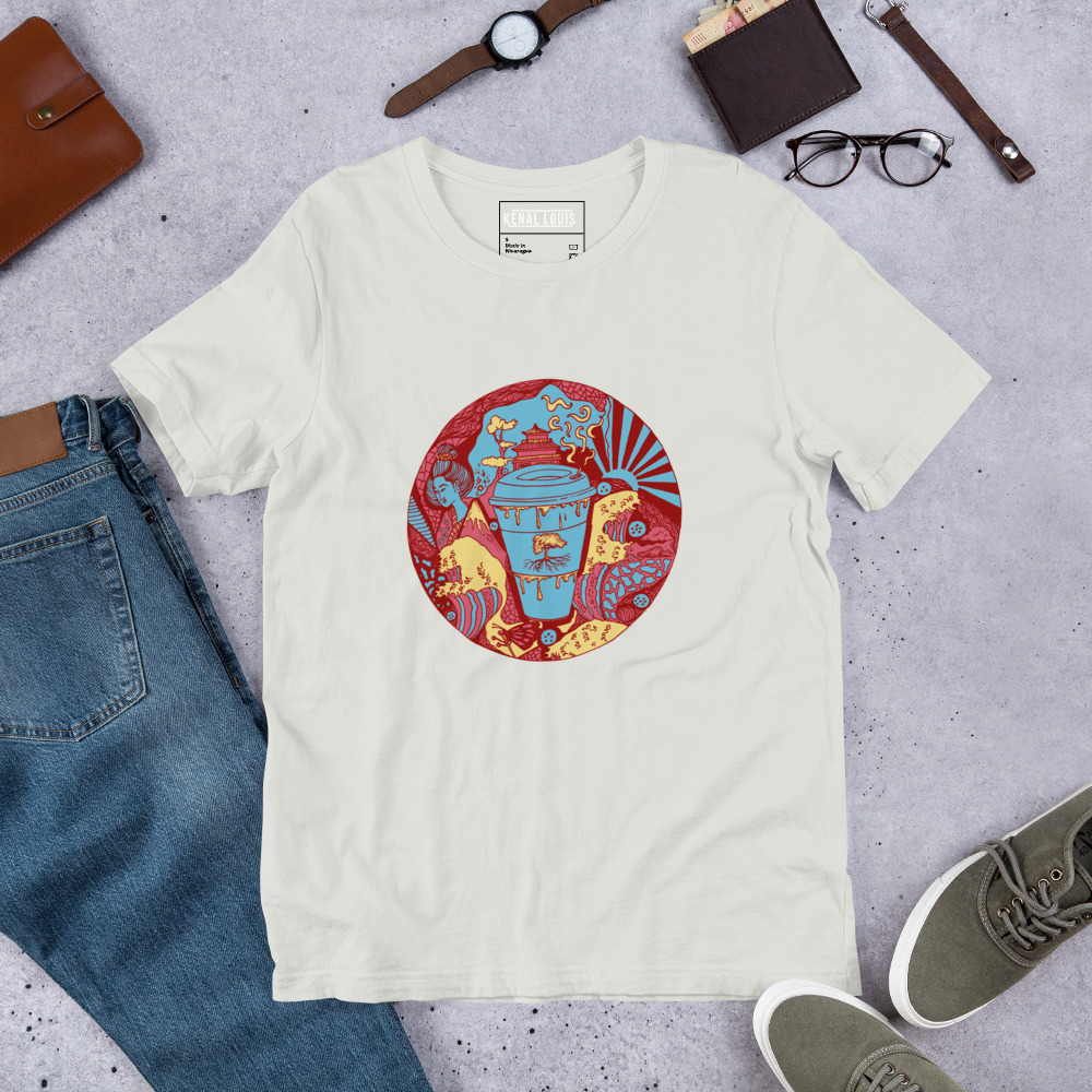 Pastel Blue Coffee in Japan - Coffee T-shirt