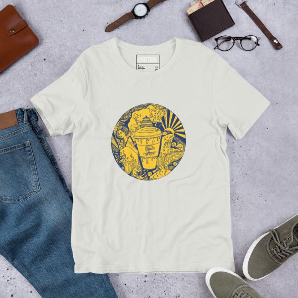 Navy Yellow Coffee in Japan - Coffee T-shirt