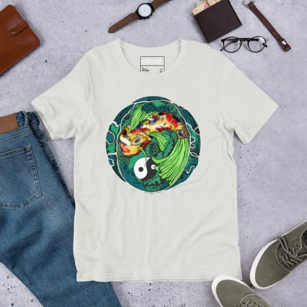 Green Koi of Balance - Koi Fish T-shirt