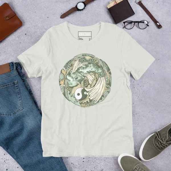 Sage Green Koi of Balance - Koi Fish T-shirt