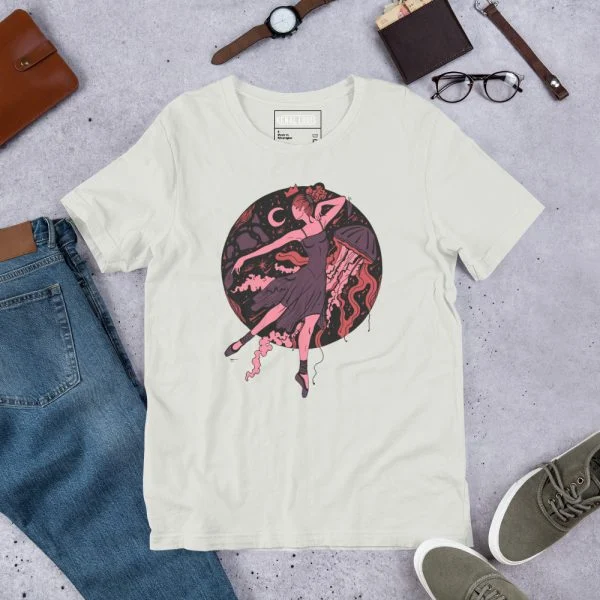 Amber and Rose The Oceanic Dancer | Ballerina Drawing T-shirt
