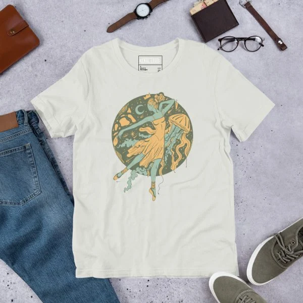 Sage Green The Oceanic Dancer | Ballerina Drawing T-shirt