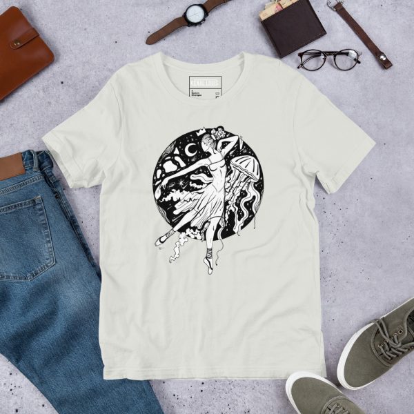 The Oceanic Dancer | Ballerina Drawing T-shirt