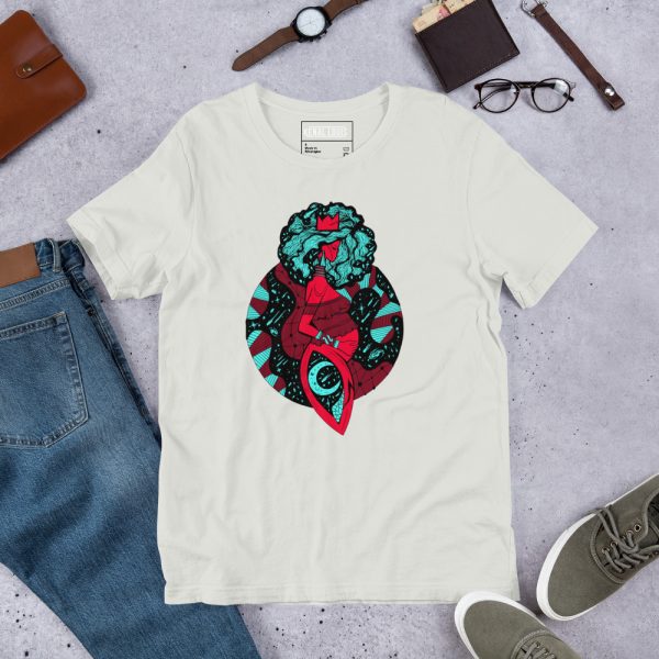 Turquoise Red Birth of Sahelle | Art gift for Mom T-shirt