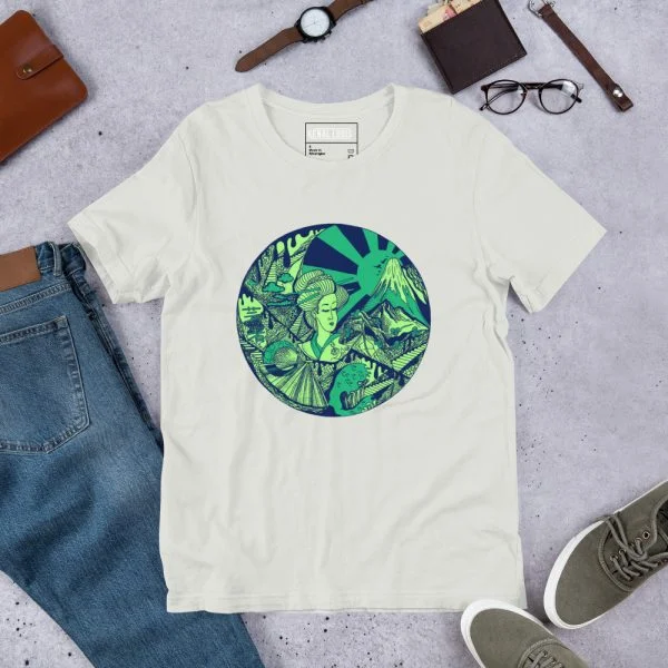 Green Dreaming of Japan - Japanese Circle T-shirt