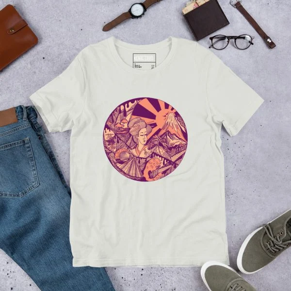 Peach Dreaming of Japan - Japanese Circle T-shirt