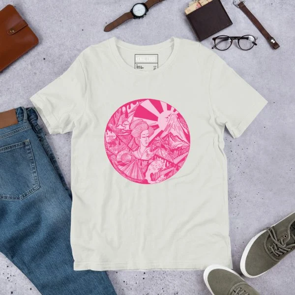 Pink Dreaming of Japan - Japanese Circle T-shirt