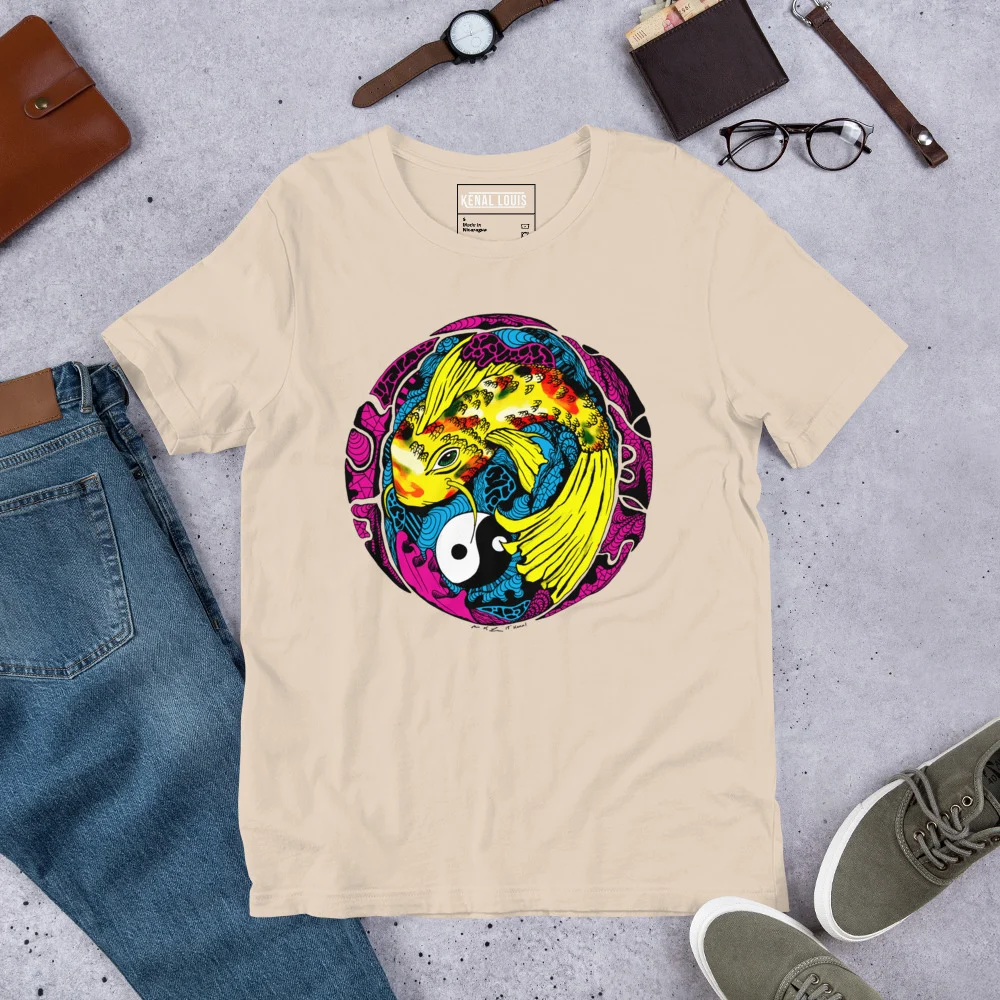 CMYK Koi of Balance - Koi Fish T-shirt - Image 9