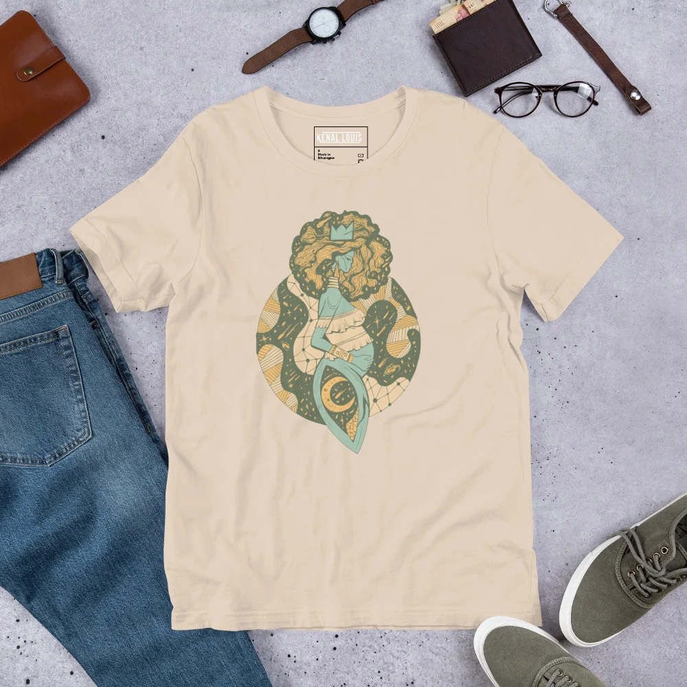 Sage Green Birth of Sahelle | Art gift for Mom T-shirt - Image 9
