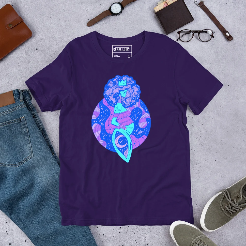 Blue Birth of Sahelle | Art gift for Mom T-shirt - Image 5