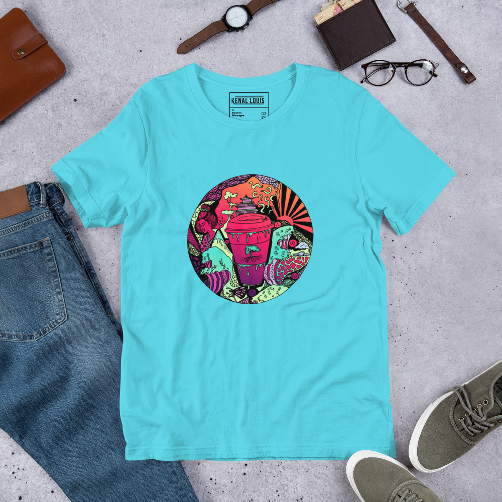 Blue Red Blend Coffee in Japan - Coffee T-shirt - Image 7